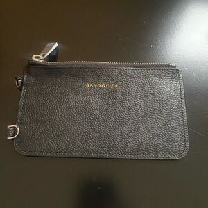 Bandolier Black Leather Zip Pouch